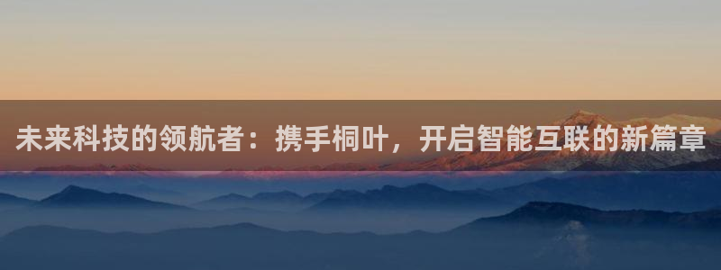 未来科技的领航者：携手桐叶，开启智能互联的新篇章